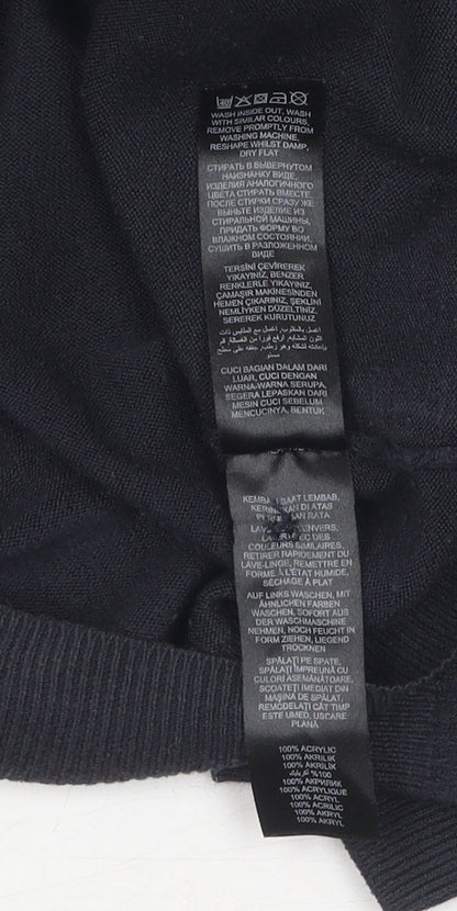 Red Herring Black Henley L Men's Jumper