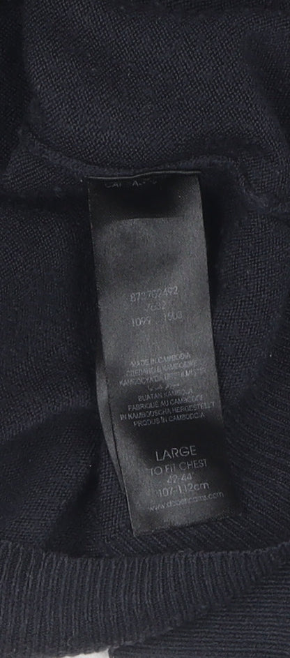 Red Herring Black Henley L Men's Jumper