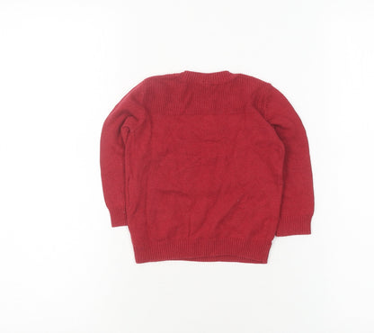United Colors of Benetton Red Pullover Jumper, 12-18 Months, Unisex