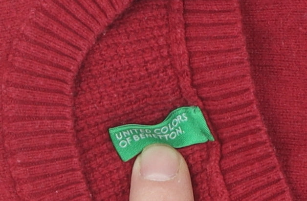 United Colors of Benetton Red Pullover Jumper, 12-18 Months, Unisex