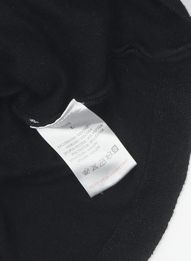 Womens UK Size L QED London Black Pullover Jumper