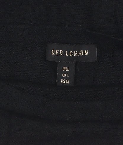 Womens UK Size L QED London Black Pullover Jumper