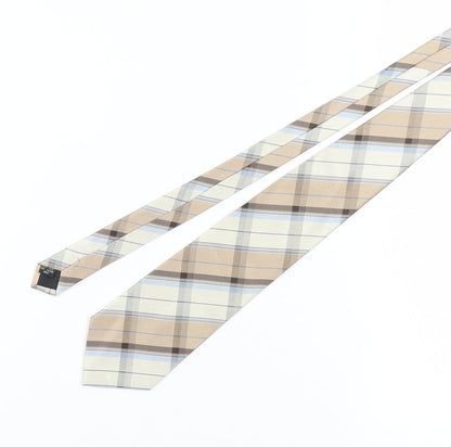Van Heusen Men's Beige Plaid Silk Tie One Size