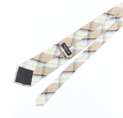 Van Heusen Men's Beige Plaid Silk Tie One Size