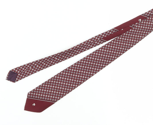 Pierre Cardin Men's Red Geometric Tie