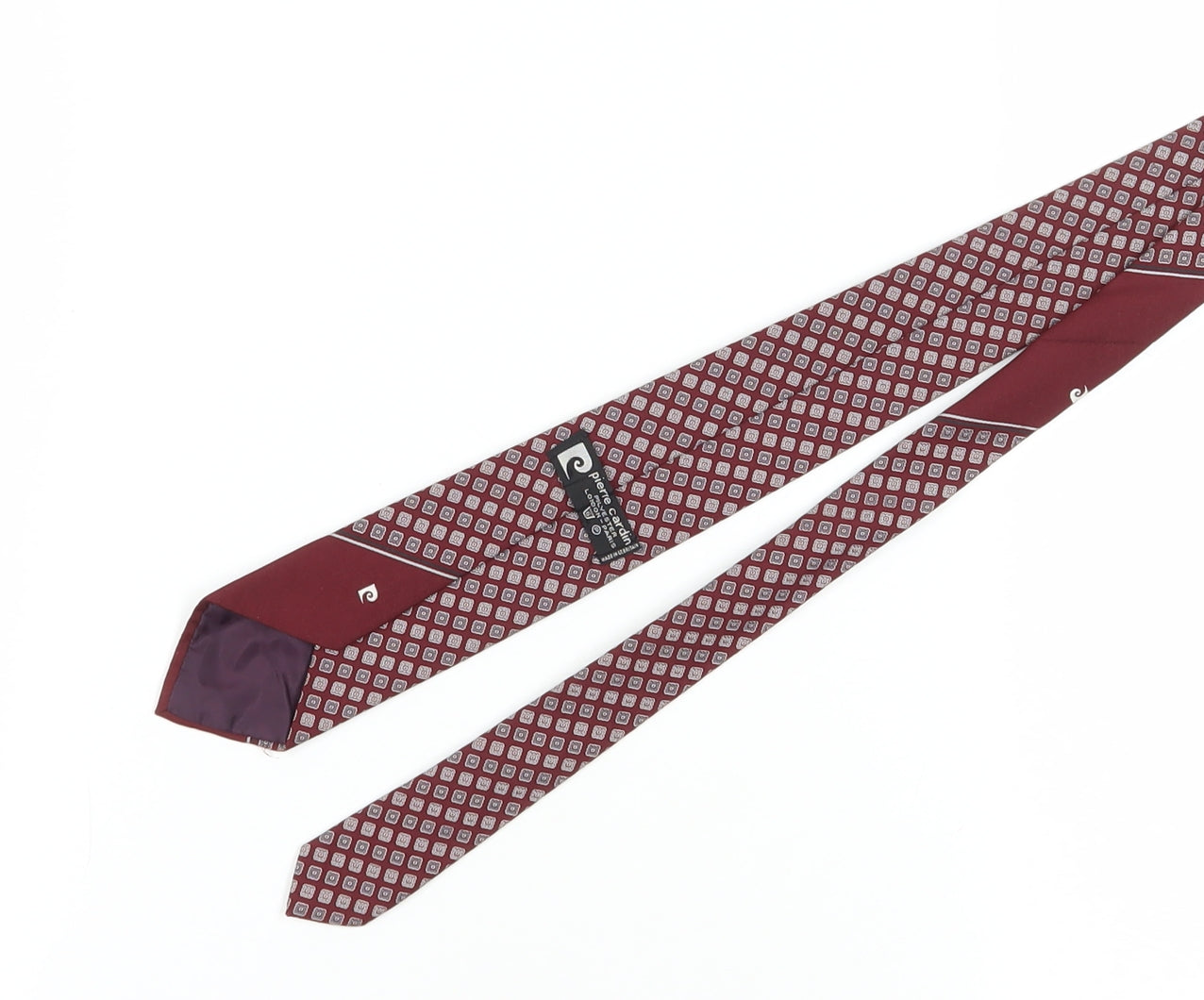 Pierre Cardin Men's Red Geometric Tie