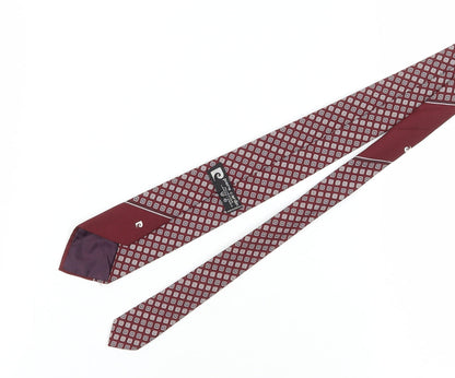 Pierre Cardin Men's Red Geometric Tie