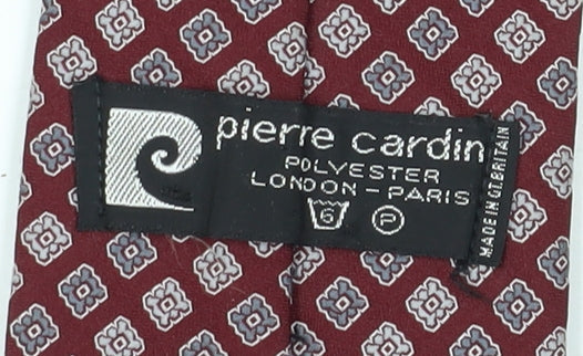 Pierre Cardin Men's Red Geometric Tie