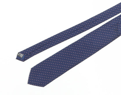 Thomas Nash Men's Navy Polka Dot Slim Tie