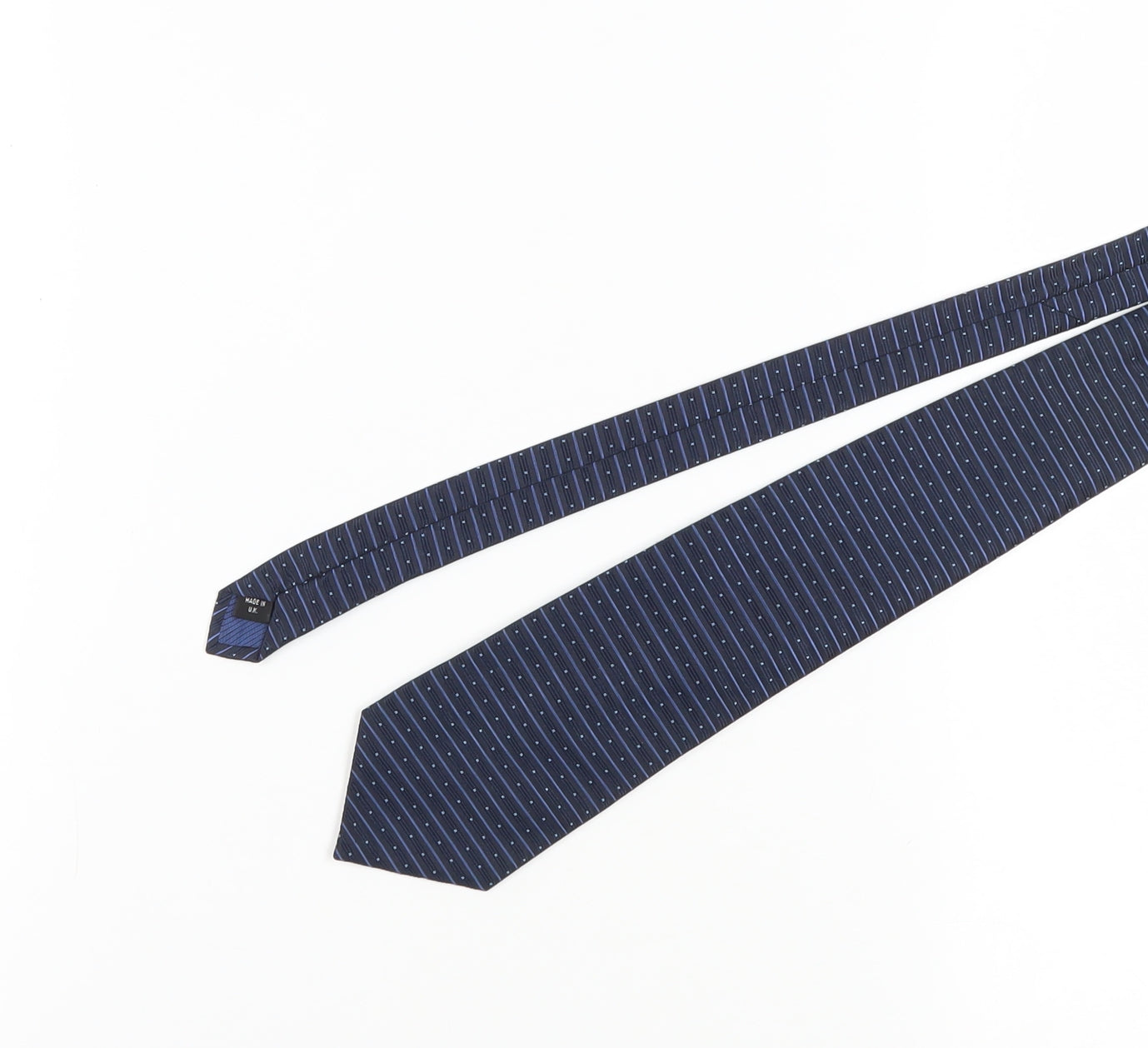 Van Heusen Men's Blue Striped Silk Tie