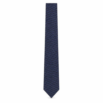 Mens Van Heusen Blue Striped 100% Silk  Tie