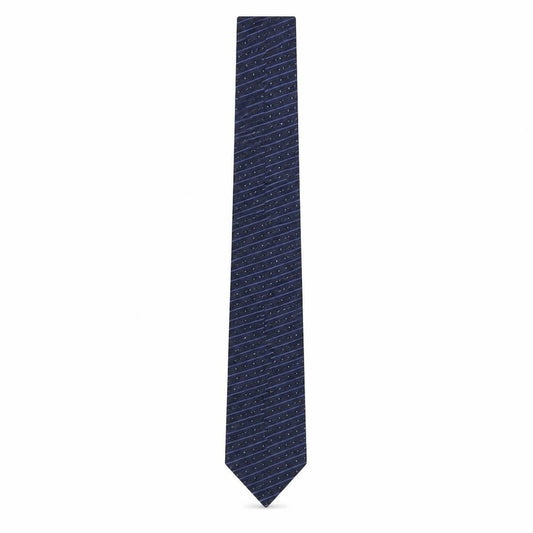 Mens Van Heusen Blue Striped 100% Silk  Tie