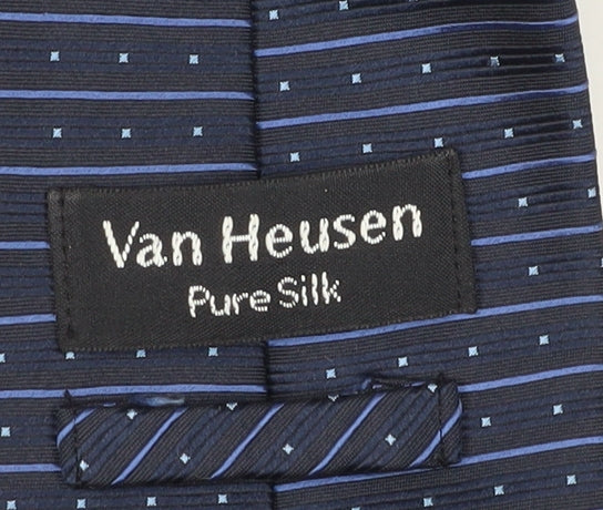 Van Heusen Men's Blue Striped Silk Tie