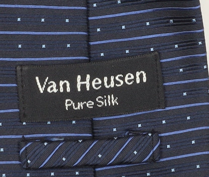 Van Heusen Men's Blue Striped Silk Tie