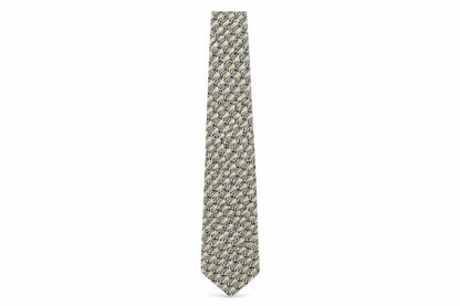 Michelsons Men's Silk Geometric Beige Designer Tie
