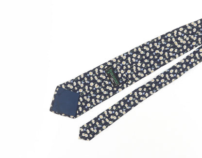 Mens Beaufort Blue Floral 100% Silk  Tie