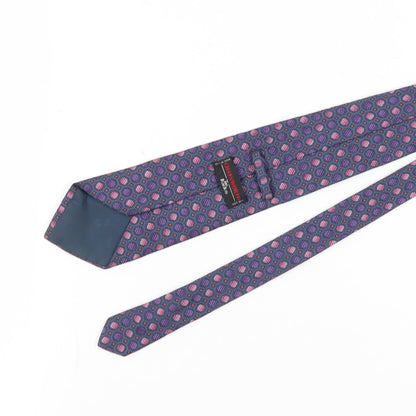 Mens Chatsworth Purple Geometric 100% Silk  Tie