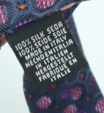 Mens Chatsworth Purple Geometric 100% Silk  Tie