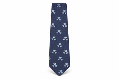 Mens Marks and Spencer Blue Floral 100% Silk  Tie