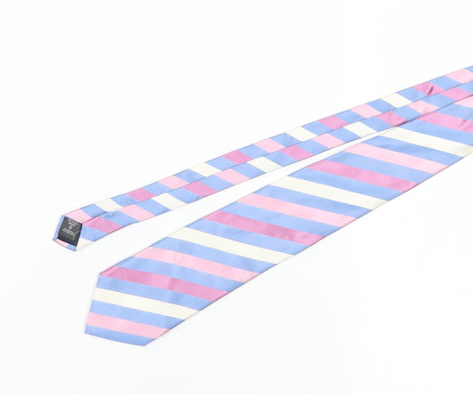 Next Men's Multicoloured Striped Silk Tie