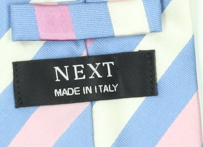 Next Men's Multicoloured Striped Silk Tie
