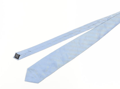 Van Gils Men's Blue Silk Herringbone Designer Tie