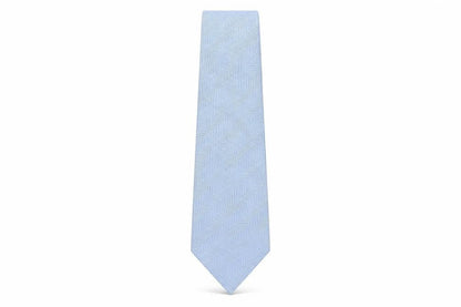 Mens Van Gils Blue Herringbone 100% Silk Designer Tie