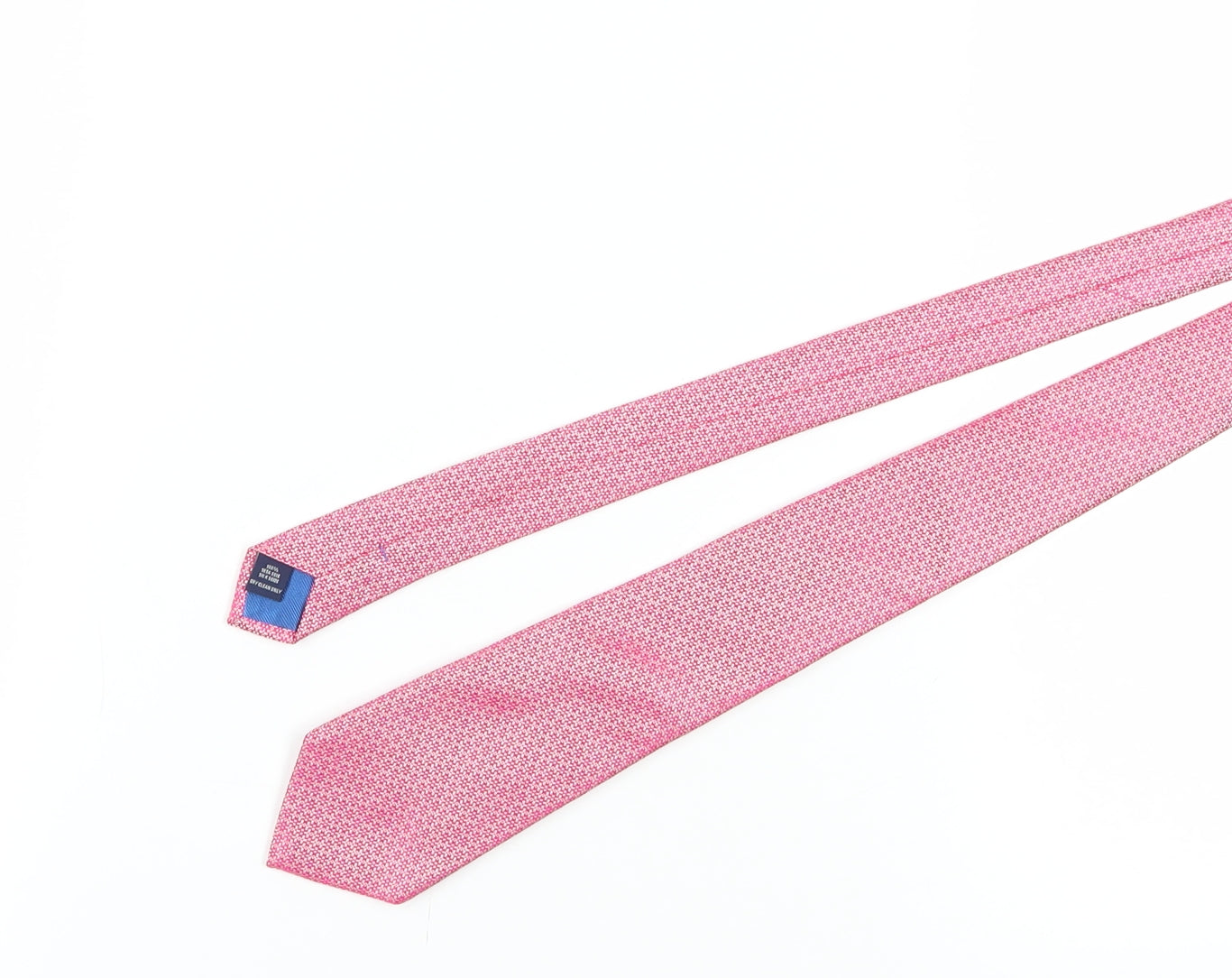 Mens Charles Tyrwhitt Pink Geometric 100% Silk Designer Tie
