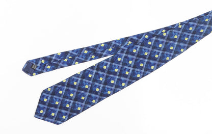 Mens Baumler Blue Plaids & Checks 100% Silk  Tie
