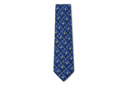 Bäumler Men's Blue Plaid Silk Tie