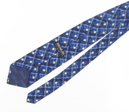 Mens Baumler Blue Plaids & Checks 100% Silk  Tie