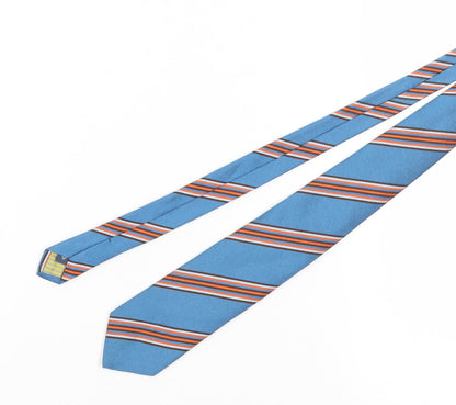 Henry Mole & Sons Men's Blue Silk Striped Tie
