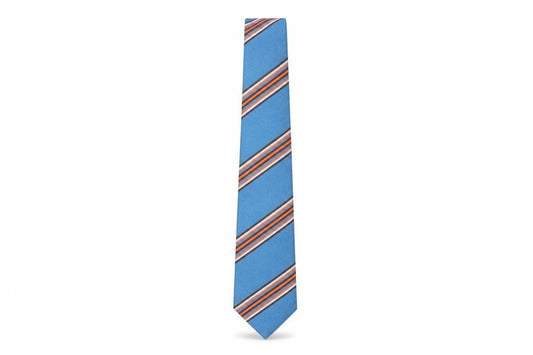 Henry Mole & Sons Men's Blue Silk Striped Tie