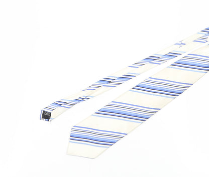 Ports of Call Jeff Banks Men's Blue Striped Silk Tie One Size