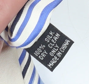 Ports of Call Jeff Banks Men's Blue Striped Silk Tie One Size