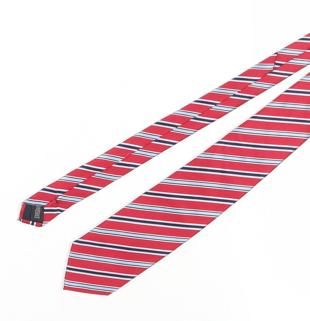 Michaelis Men's Red Striped Silk Tie