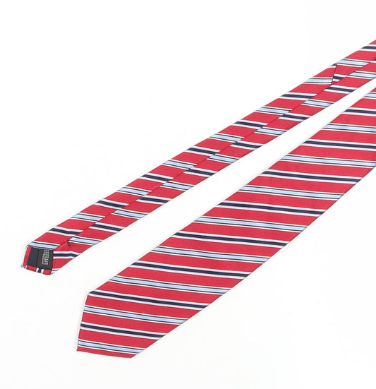 Michaelis Men's Red Striped Silk Tie