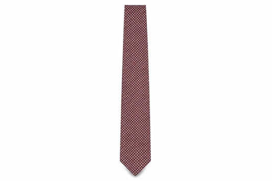 Coleman & Son Men's Red Geometric Silk Tie