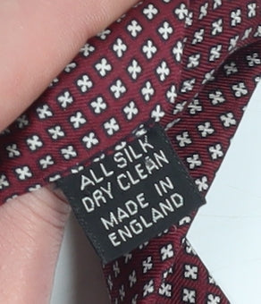 Coleman & Son Men's Red Geometric Silk Tie