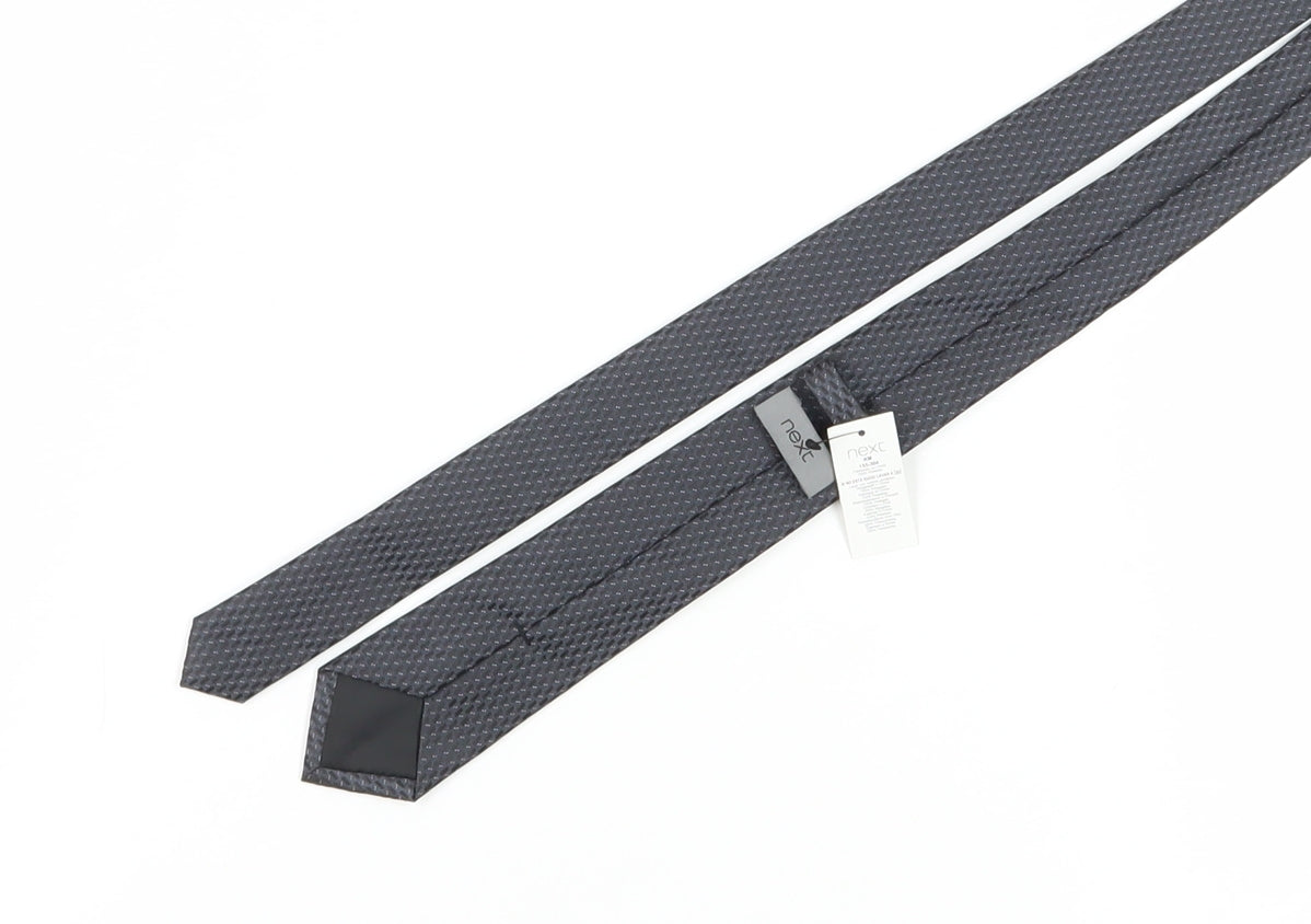 Next Men's Black Geometric Slim Tie, One Size