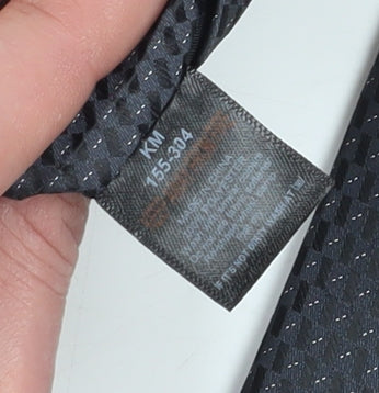 Next Men's Black Geometric Slim Tie, One Size