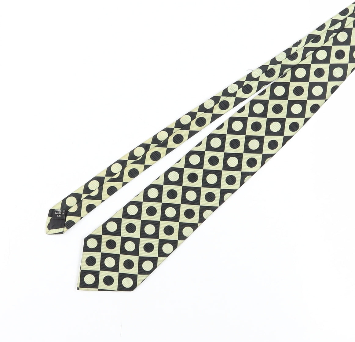 Jacques Estier Men's Black Polka Dot Tie - One Size