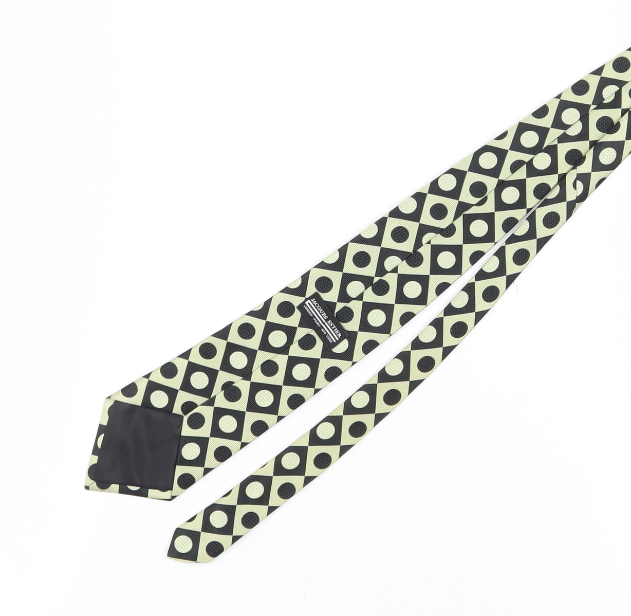 Jacques Estier Men's Black Polka Dot Tie - One Size
