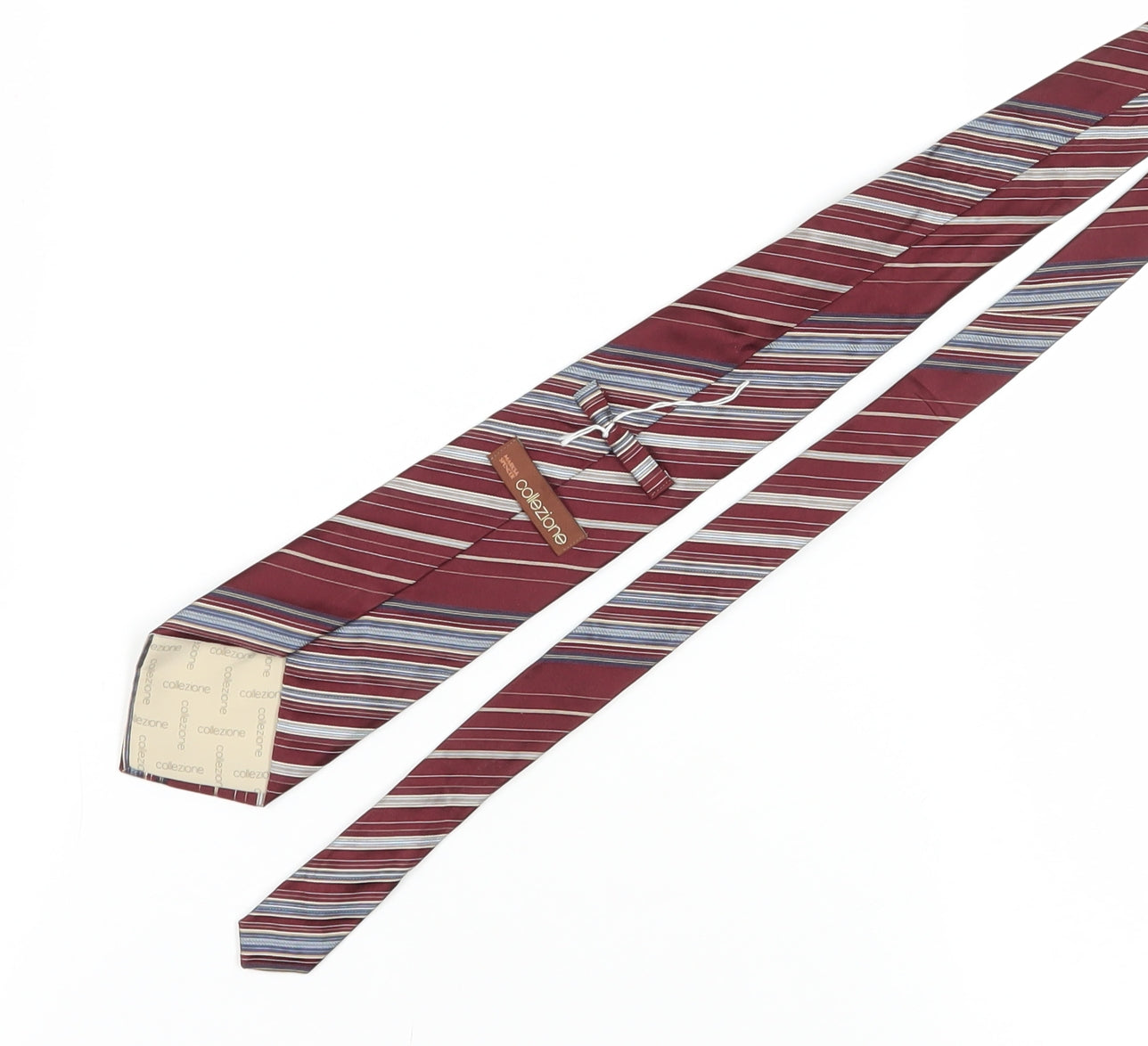 Marks and Spencer Men's Red Striped Silk Tie