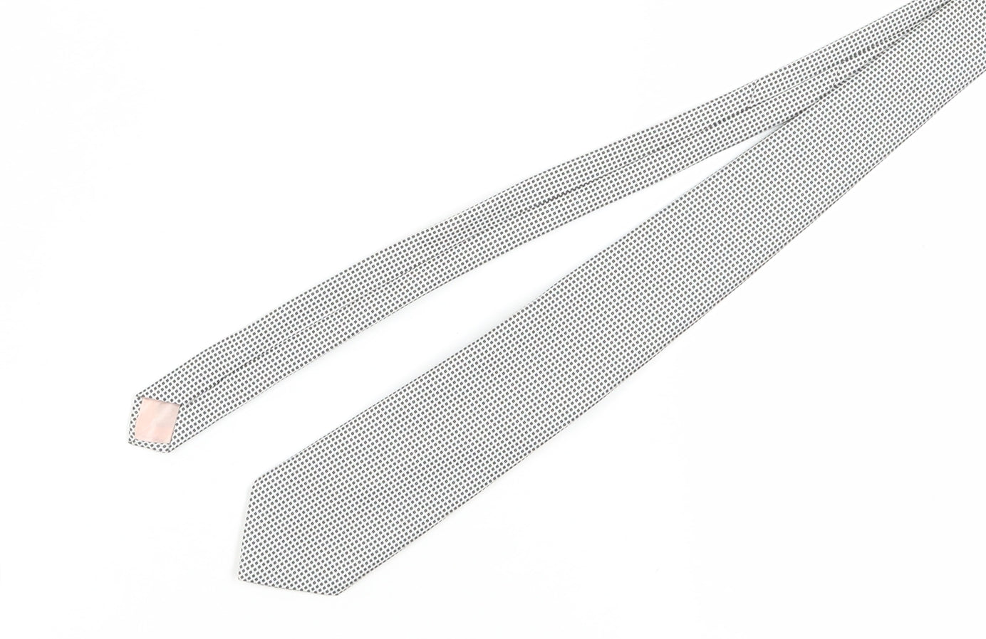 Jonelle Men's Black Geometric Slim Tie, Vintage Polyester