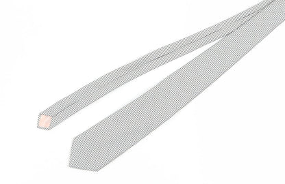 Jonelle Men's Black Geometric Slim Tie, Vintage Polyester