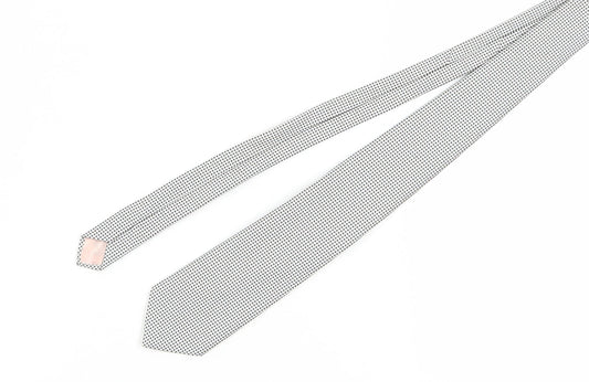 Jonelle Men's Black Geometric Slim Tie, Vintage Polyester