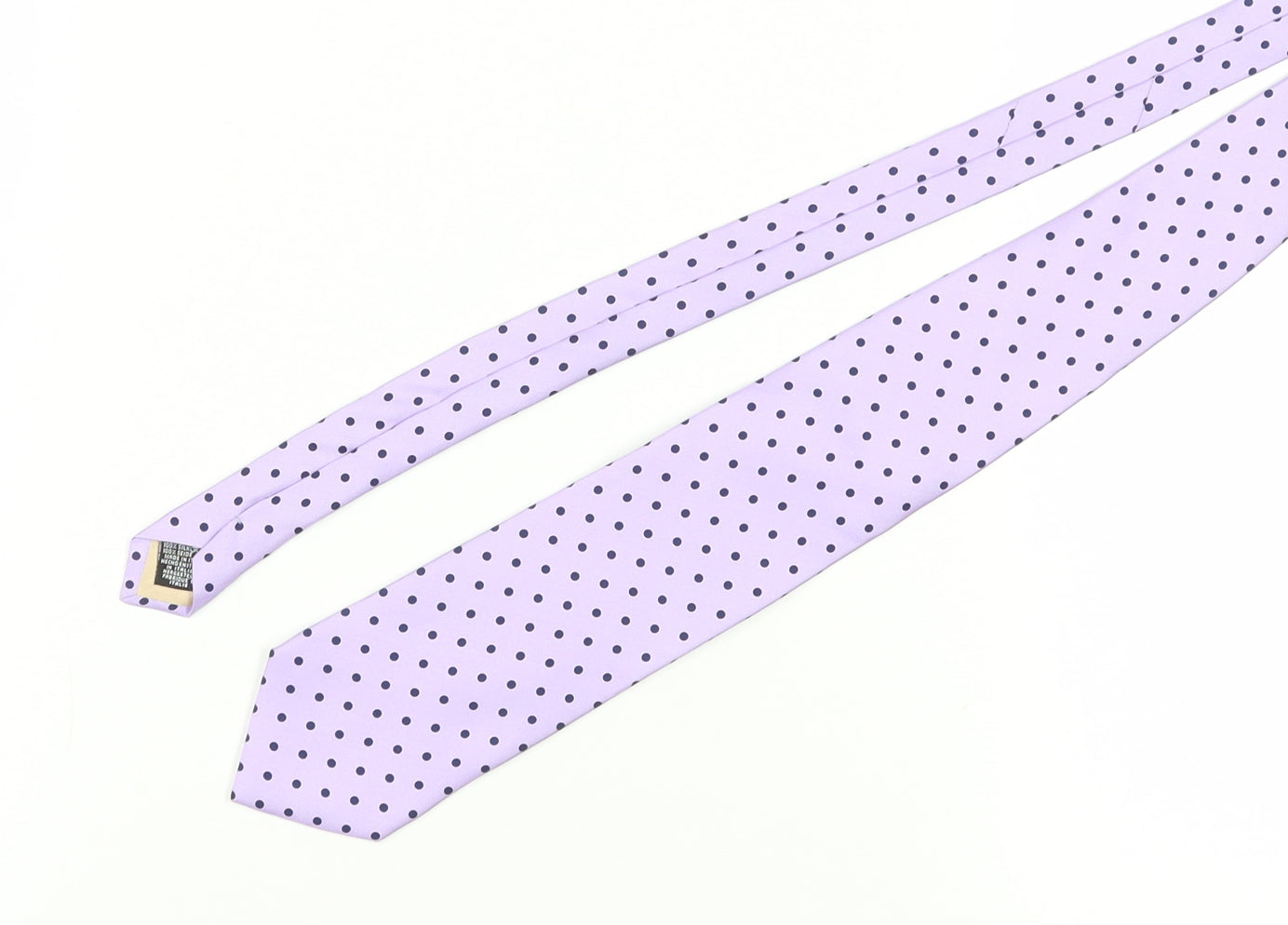 Mens Carlo Colombo Purple Polka Dot 100% Silk  Tie