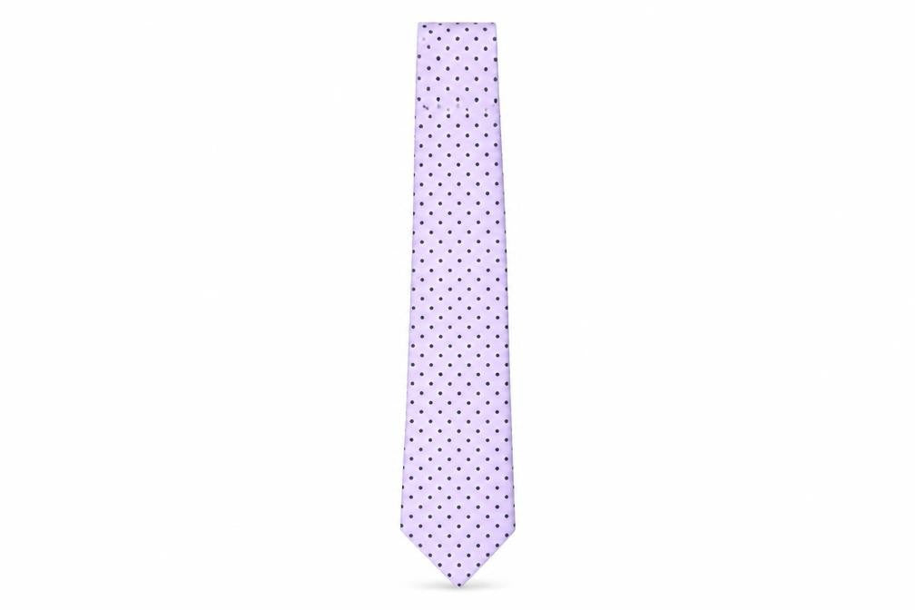 Mens Carlo Colombo Purple Polka Dot 100% Silk  Tie