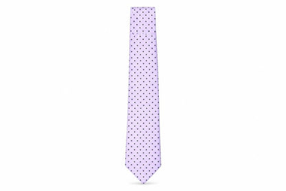 Mens Carlo Colombo Purple Polka Dot 100% Silk  Tie